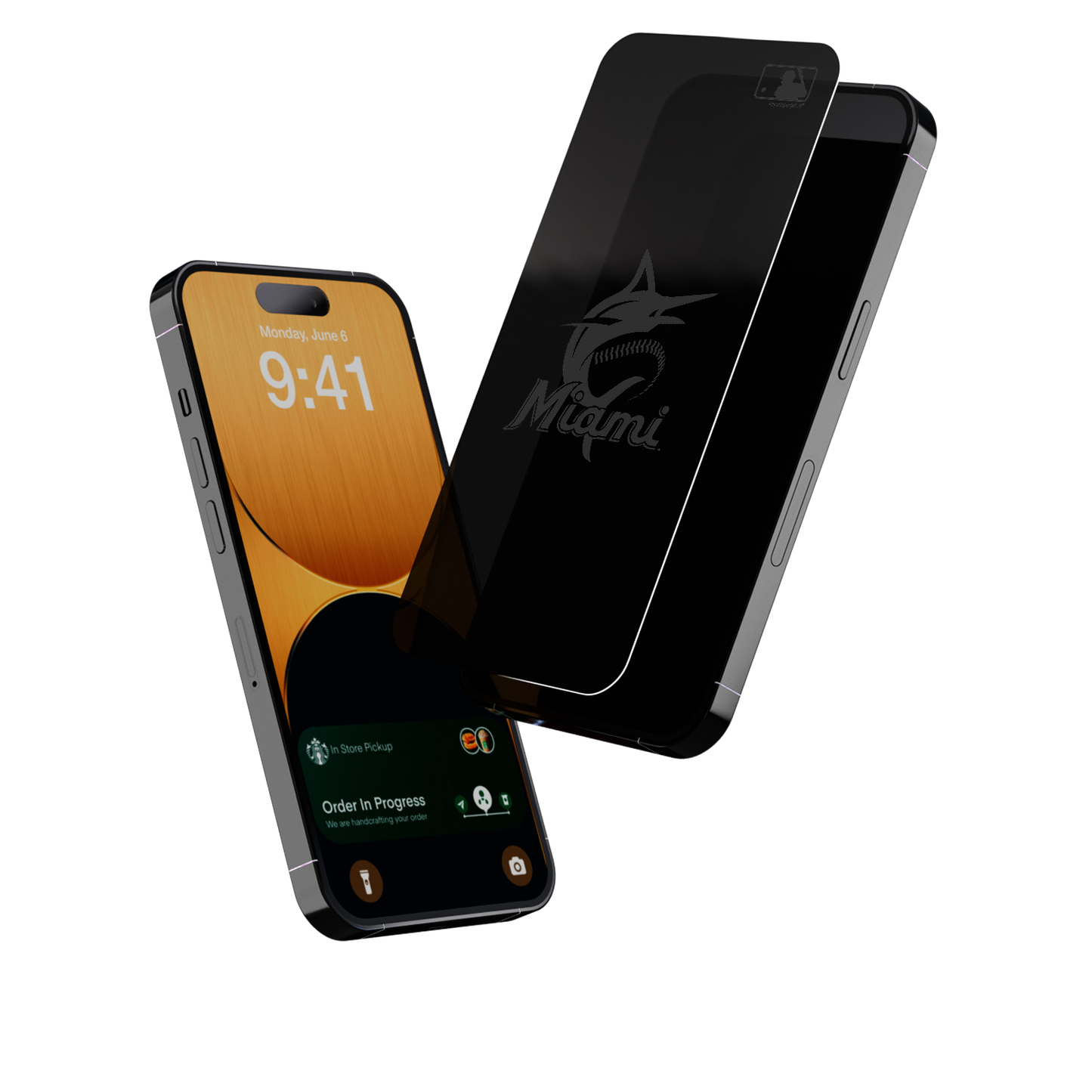 Miami Marlins Standard Privacy Screen Protector