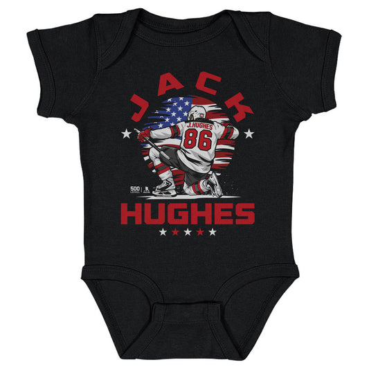 Jack Hughes New Jersey USA Flag Celebration WHT