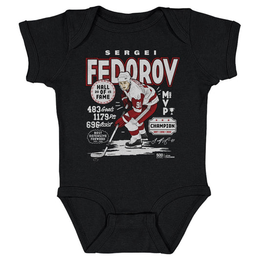Sergei Fedorov Detroit Vintage Stats WHT