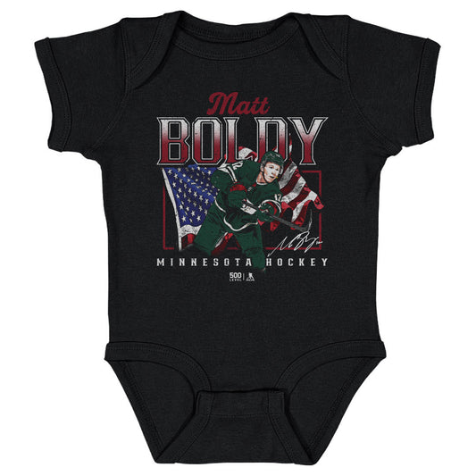 Matt Boldy Minnesota USA Flag WHT