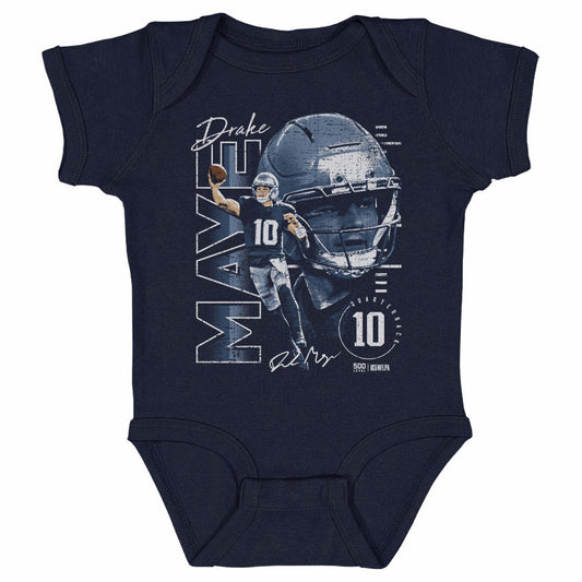 Drake Maye New England Vertical Name WHT