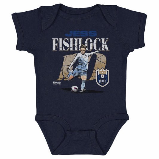 Jess Fishlock Seattle Reign FC Cracked Number WHT