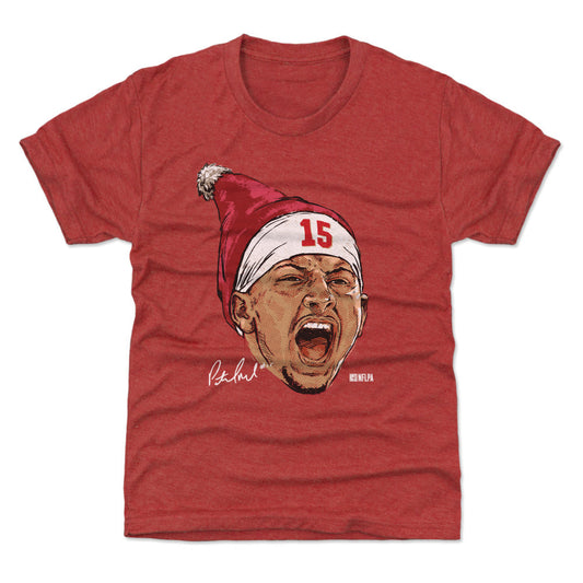 Patrick Mahomes Kansas City Portrait Santa Hat WHT