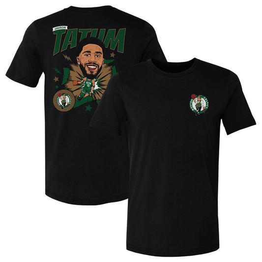 Jayson Tatum Boston Celtics Caricature F&B WHT