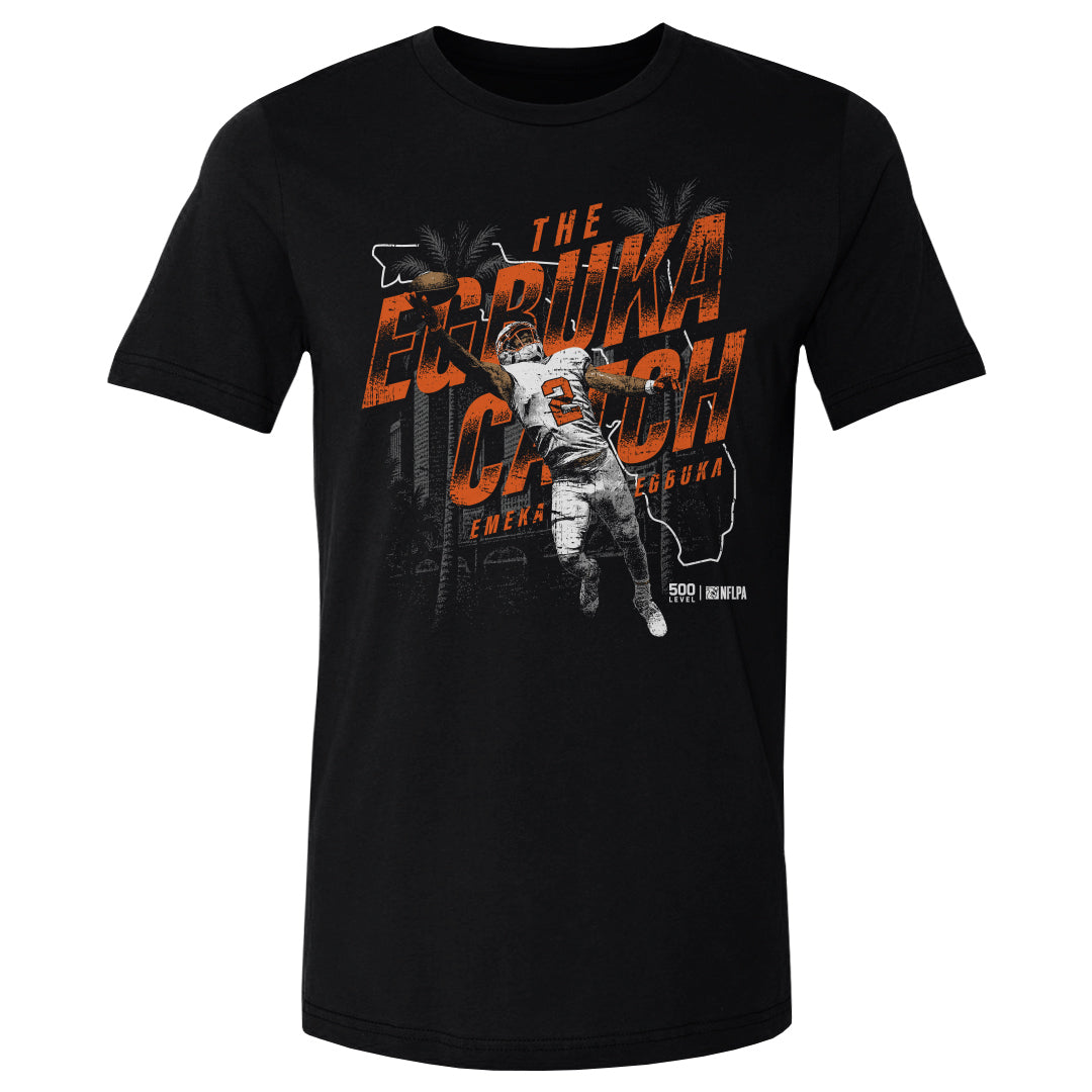 Emeka Egbuka Tampa Bay One-Handed Catch Men's Cotton T-Shirt - Black WHT
