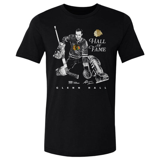 Glenn Hall Chicago Blackhawks H.O.F. Bitmap WHT