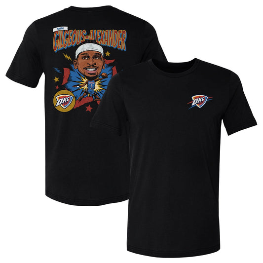 Shai Gilgeous-Alexander Oklahoma City Thunder Caricature F&B WHT