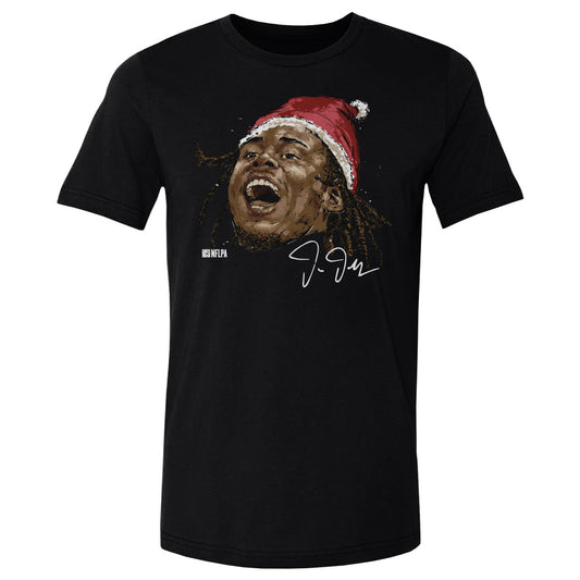 Justin Jefferson Minnesota Portrait Santa Hat WHT