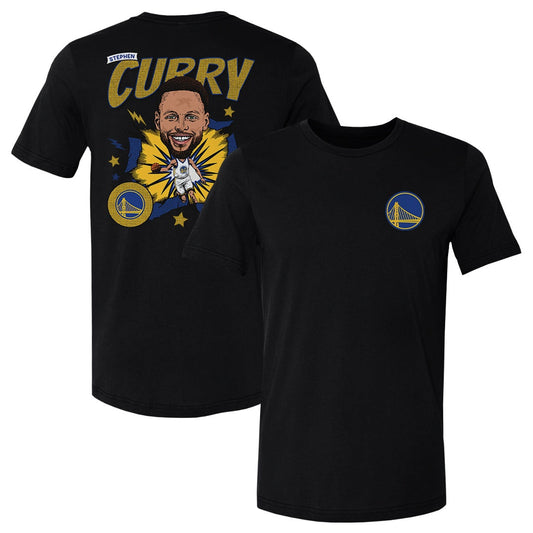 Steph Curry Golden State Warriors Caricature F&B WHT