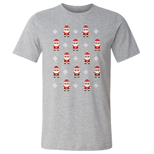 Christmas 8-bit Santas WHT