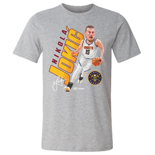 Nikola Jokic Denver Nuggets Caricature WHT