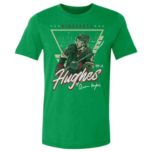 Quinn Hughes Minnesota Triangle Retro WHT