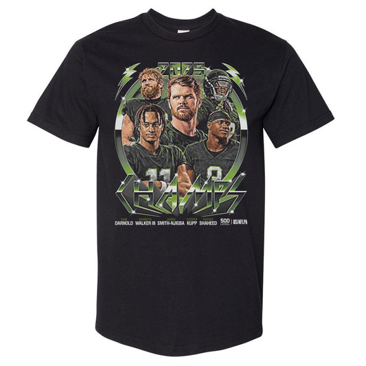 Seattle Football 2025 Champs Vintage Neon WHT