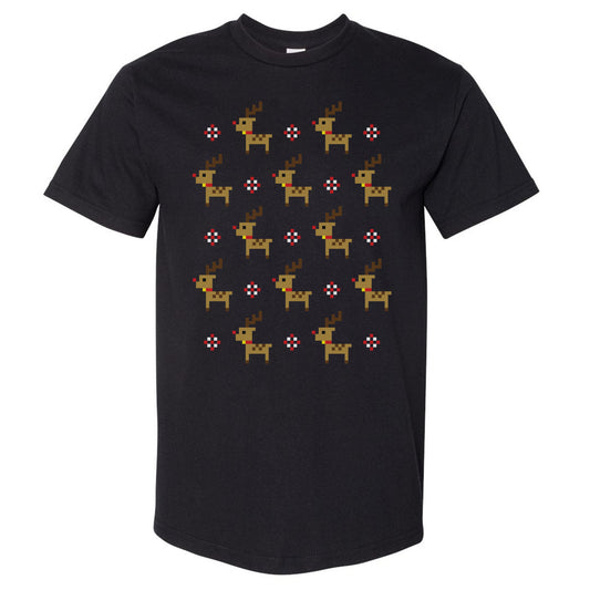 Christmas 8-bit Reindeer WHT