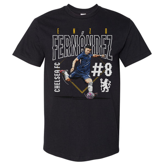 Enzo Fernandez Chelsea FC Outline Number WHT
