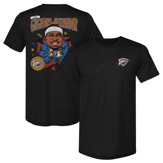 Shai Gilgeous-Alexander Oklahoma City Thunder Caricature F&B WHT