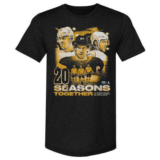 Sidney Crosby Kris Letang & Evgeni Malkin Pittsburgh 20 Seasons WHT