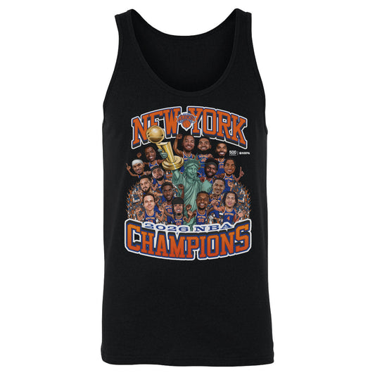 New York Knicks NBA Finals 2026 Champions Caricature WHT