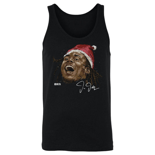 Justin Jefferson Minnesota Portrait Santa Hat WHT
