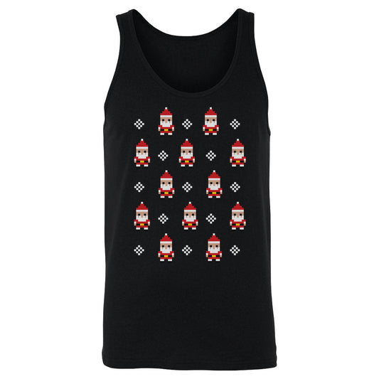 Christmas 8-bit Santas WHT