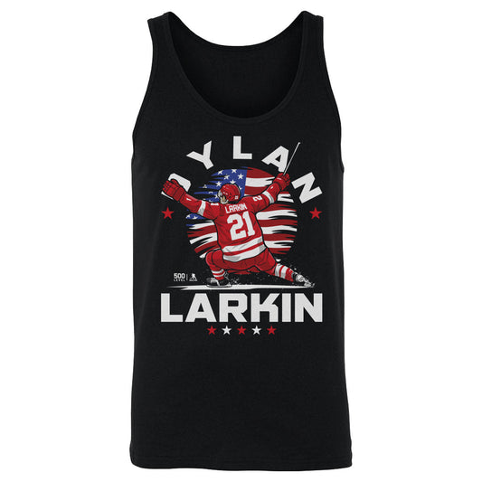 Dylan Larkin Detroit USA Flag Celebration WHT