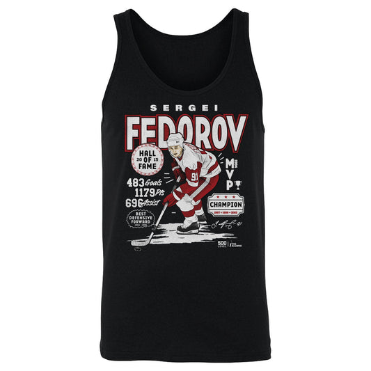 Sergei Fedorov Detroit Vintage Stats WHT