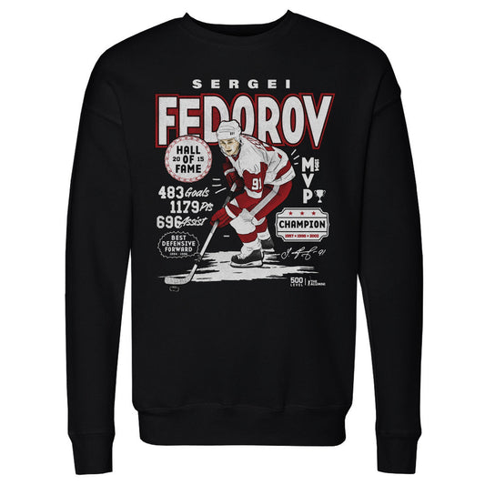 Sergei Fedorov Detroit Vintage Stats WHT