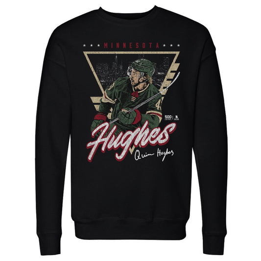 Quinn Hughes Minnesota Triangle Retro WHT