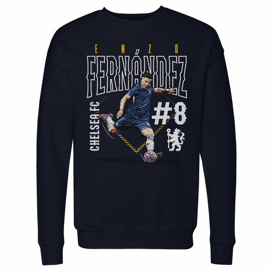 Enzo Fernandez Chelsea FC Outline Number WHT