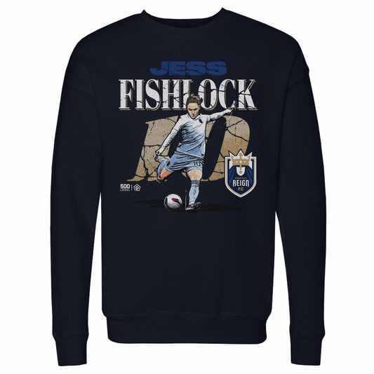 Jess Fishlock Seattle Reign FC Cracked Number WHT