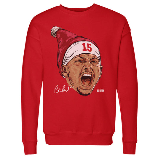Patrick Mahomes Kansas City Portrait Santa Hat WHT