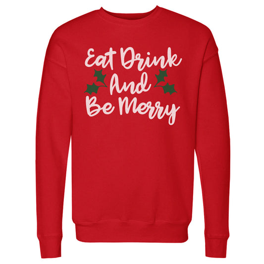 Christmas Eat Drink And Be Merry WHT