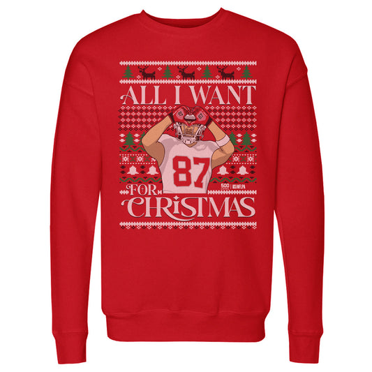 Travis Kelce Kansas City Ugly Sweater WHT
