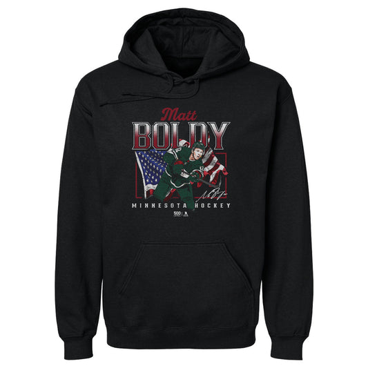 Matt Boldy Minnesota USA Flag WHT