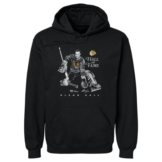 Glenn Hall Chicago Blackhawks H.O.F. Bitmap WHT
