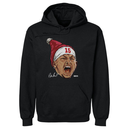 Patrick Mahomes Kansas City Portrait Santa Hat WHT