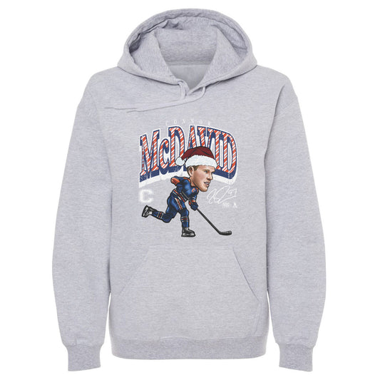 Connor McDavid Edmonton Cartoon Santa Hat WHT