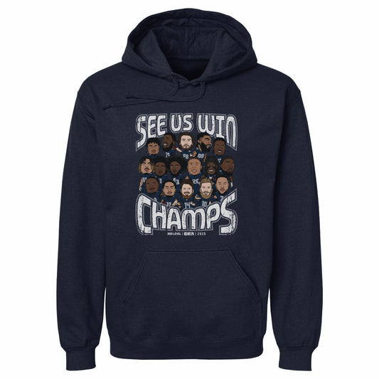 Seattle Football 2025 Champs Cartoon WHT