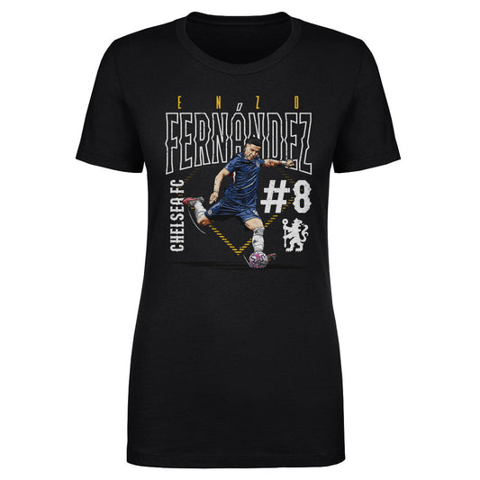 Enzo Fernandez Chelsea FC Outline Number WHT