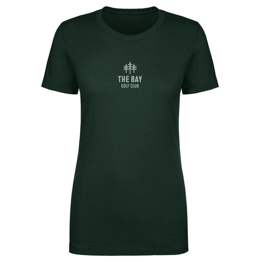 The Bay Golf Club Wordmark Trees Small WHT