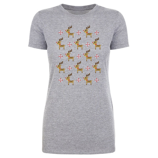 Christmas 8-bit Reindeer WHT