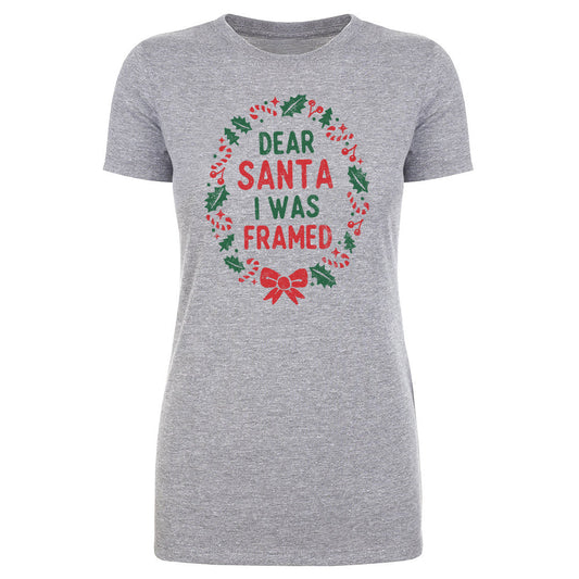 Christmas Dear Santa I Was Framed WHT