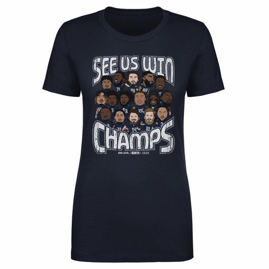 Seattle Football 2025 Champs Cartoon WHT