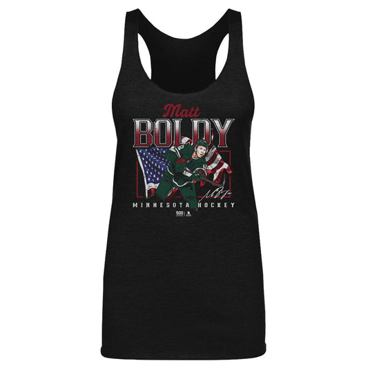 Matt Boldy Minnesota USA Flag WHT