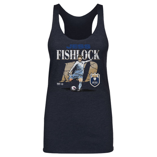 Jess Fishlock Seattle Reign FC Cracked Number WHT