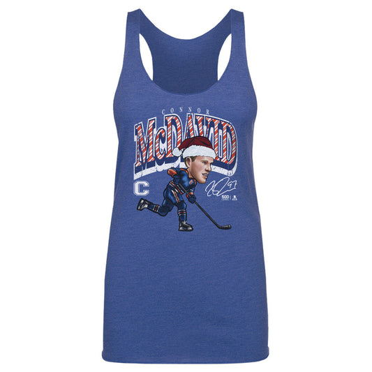 Connor McDavid Edmonton Cartoon Santa Hat WHT