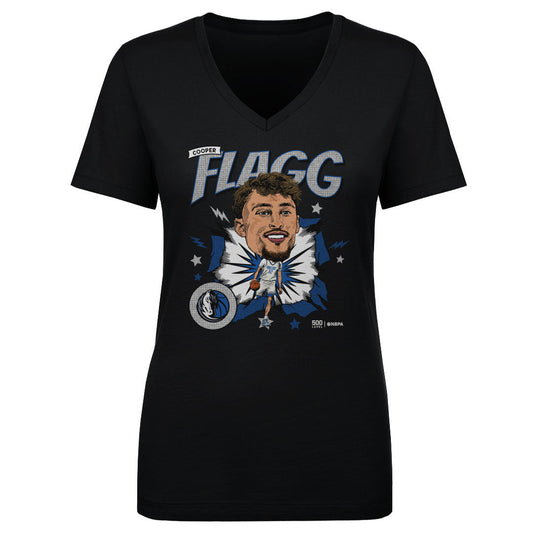 Cooper Flagg Dallas Mavericks Caricature WHT