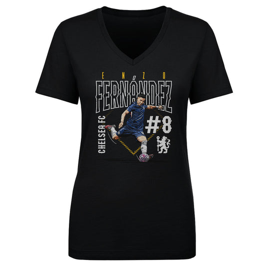 Enzo Fernandez Chelsea FC Outline Number WHT