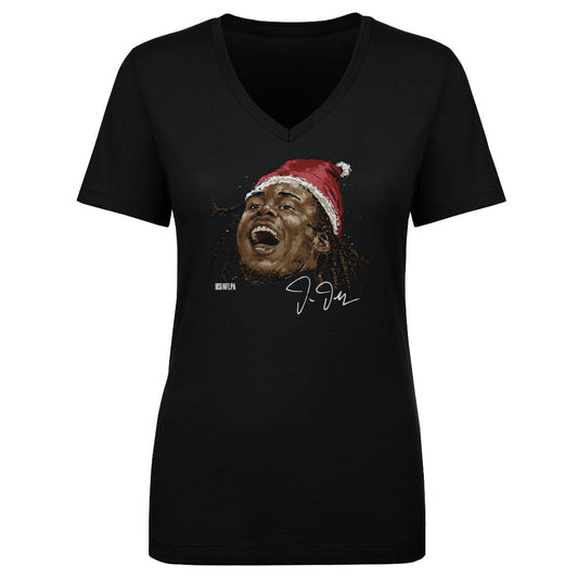 Justin Jefferson Minnesota Portrait Santa Hat WHT