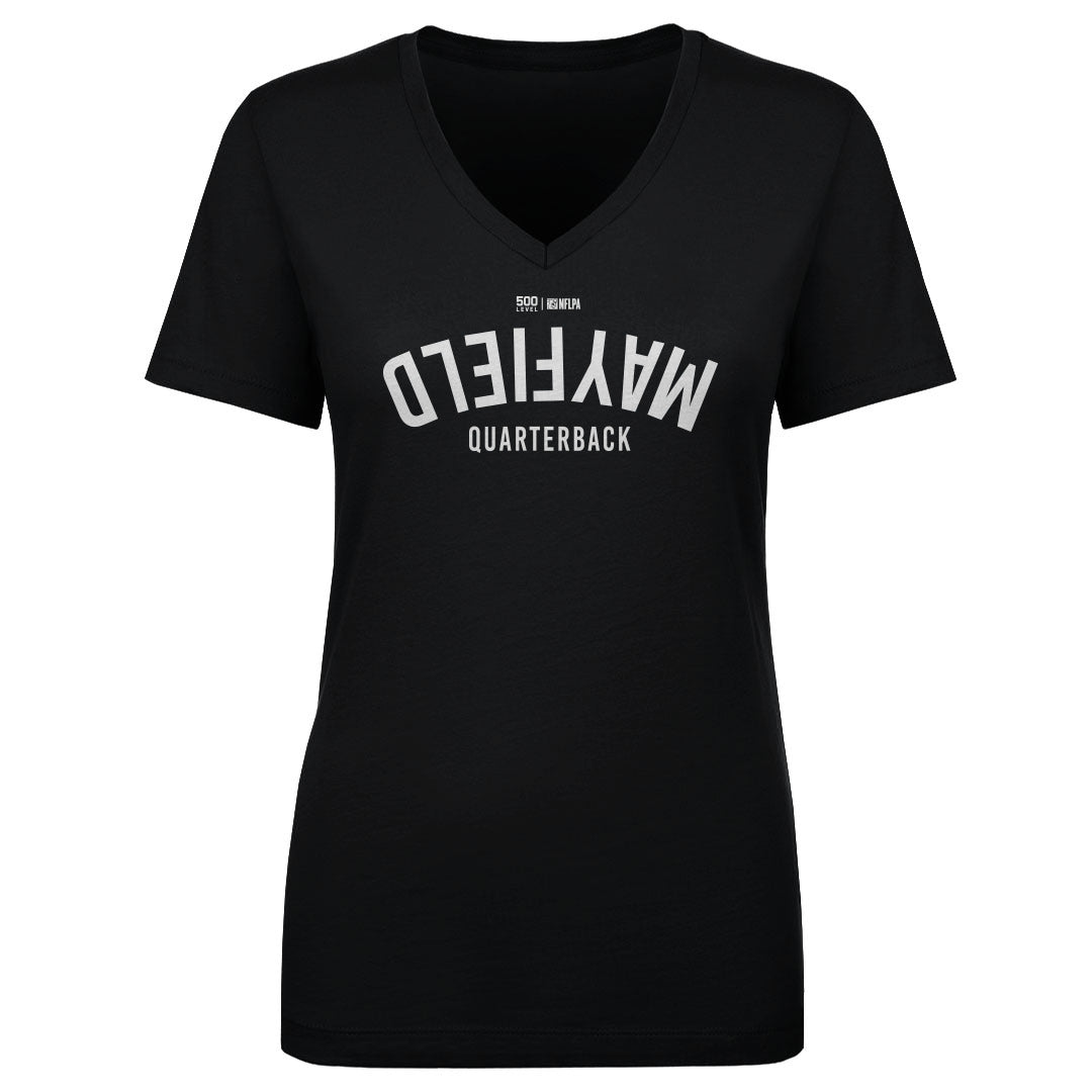 Baker Mayfield Tampa Bay Invert Women's V-Neck T-Shirt - Black  WHT